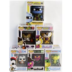 LOT OF 6 ASSORTED FUNKO POPS: ANIMATION & MOVIE