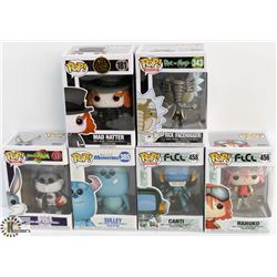 LOT OF 6 ASSORTED FUNKO POPS: MIXED VARIETY PACK.