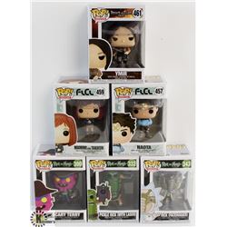 LOT OF 6 ASSORTED FUNKO POPS: ANIMATION VARIETY