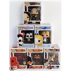 LOT OF 6 ASSORTED FUNKO POPS: MIXED VARIETY PACK.