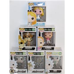 LOT OF 6 ASSORTED FUNKO POPS: MIXED VARIETY PACK.