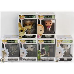 LOT OF 6 ASSORTED FUNKO POPS: RICK & MORTY