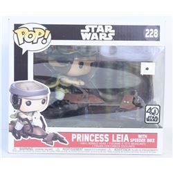 LARGE PRINCESS LEIA WITH SPEEDER BIKE FUNKO POP.