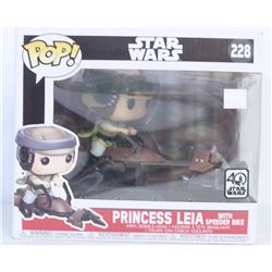 LARGE PRINCESS LEIA WITH SPEEDER BIKE FUNKO POP.