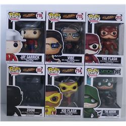 LOT OF 6 SUPER HERO/VILLAIN FUNKO POPS.