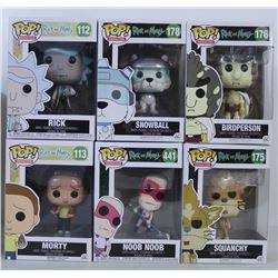 LOT OF 6 RICK AND MORTY FUNKO POPS.