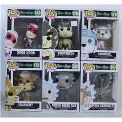 LOT OF 6 RICK AND MORTY FUNKO POPS.