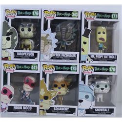 LOT OF 6 RICK AND MORTY FUNKO POPS.