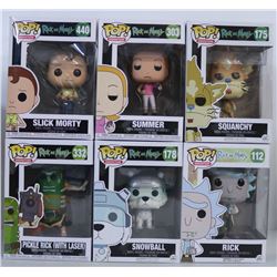 LOT OF 6 RICK AND MORTY FUNKO POPS.