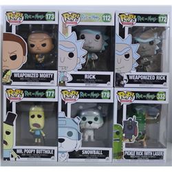 LOT OF 6 RICK AND MORTY FUNKO POPS.