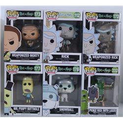 LOT OF 6 RICK AND MORTY FUNKO POPS.