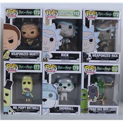 LOT OF 6 RICK AND MORTY FUNKO POPS.