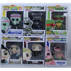 LOT OF 6 RANDOM ASSORTED FUNKO POPS.