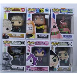 LOT OF 6 RANDOM ASSORTED FUNKO POPS.