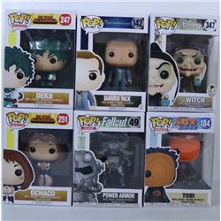 LOT OF 6 RANDOM ASSORTED FUNKO POPS.
