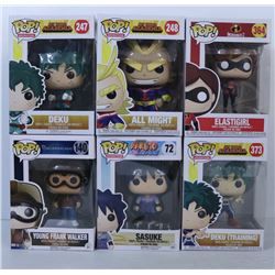LOT OF 6 RANDOM ASSORTED FUNKO POPS.