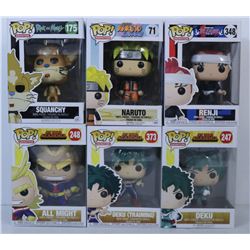 LOT OF 6 RANDOM ASSORTED FUNKO POPS.
