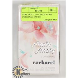 100ML BOTTLE OF ANAIS ANAIS L'ORIGINAL EAU DE