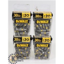 NEW "DEWALT" #20, 30 BITS 4 PACKS #N397911