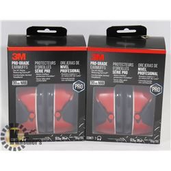 NEW 2 "3M" PRO-GRADE EARMUFFS