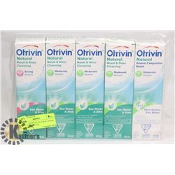 LOT OF 5 OTRIVIN NATURAL NASAL & SINUS CLEANSER
