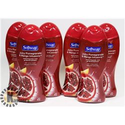 LOT OF 6 SOFT SOAP BODY WASH - JUICY POMEGRANATE &