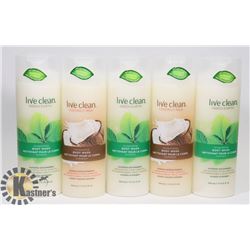 6 BOTTLES LIVE CLEAN BODY WASH
