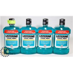 4 BOTTLES OF 1.5L LISTERINE COOL MINT MOUTHWASH
