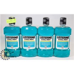 4 BOTTLES OF 1L LISTERINE COOL MINT MOUTHWASH