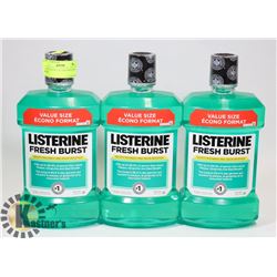 3 BOTTLES OF 1.5L LISTERINE FRESH BURST