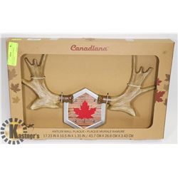 VINTAGE SEALED CANADIAN ANTLER WALL