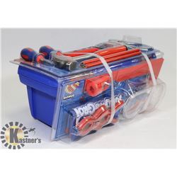 NEW 16 PC JUNIOR TOOLBOX, REAL METAL TOOLS