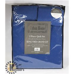 NEW 3PC KING SIZE QUILT SET