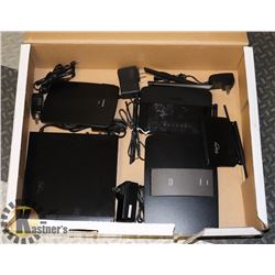4 x WIFI ROUTERS AND DVD PLAYER