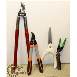 LARGE BOX OF PRUNING SHEARS / CUTTERS