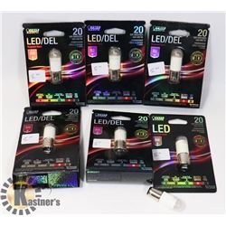 LOT OF 6 BA150 LED LIGHT BULBS.