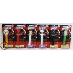 LOT OF 6 STAR WARS COLLECTORS PEZ CANDY FIGURES