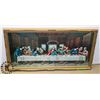 Image 1 : WOOD FRAMED "LAST SUPPER" DEPICTION WALL HANGING