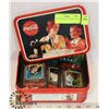 Image 1 : TIN OF COCA COLA TRADING CARDS