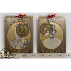 1939 COPPER PICTURES OF THE KING AND QUEEN