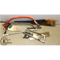 BOX OF AT LEAST 6 VARIOUS SAWS