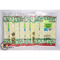 LOT OF SEASONAL PLASTIC TABLE COVERS