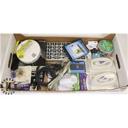 LOT OF ASSORTED ELECTRONICS INCL NEW SMOKE ALARM