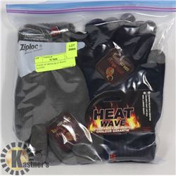2 PACK OF MENS HEAT WAVE GLOVES