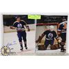 Image 1 : LOT OF 2 EDMONTON OILERS AL HAMILTON SIGNED 8X10