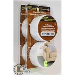 2 NEW FURNITURE SLIDERS FOR CARPET