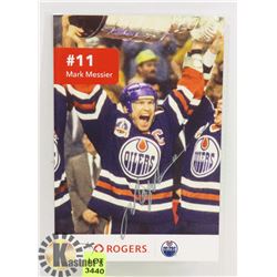 MARK MESSIER EDMONTON OILERS AUTOGRAPHED POSTCARD.