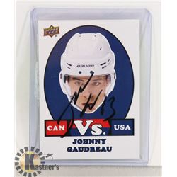 JOHNNY GAUDREAU AUTOGRAPHED CANADIAN TIRE INSERT