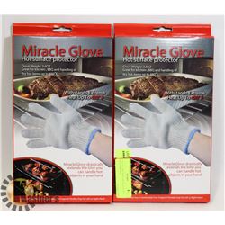 LOT OF TWO NEW MIRACLE GLOVE HOT SURFACE