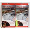 Image 1 : LOT OF TWO NEW MIRACLE GLOVE HOT SURFACE